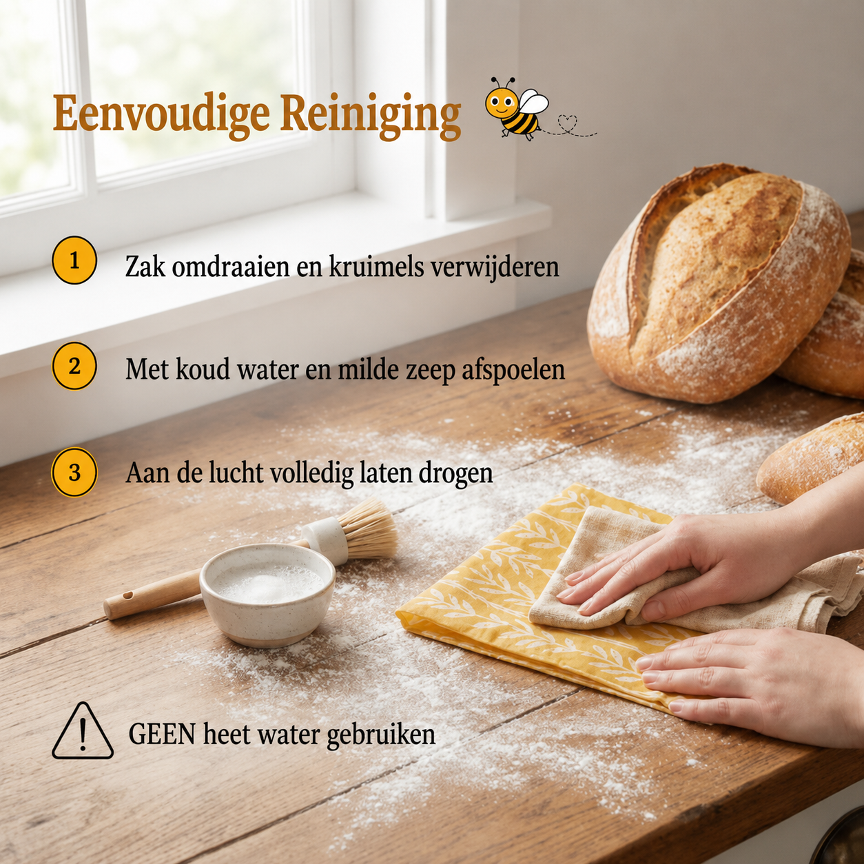 Premium Broodzak van Katoen en Bijenwas