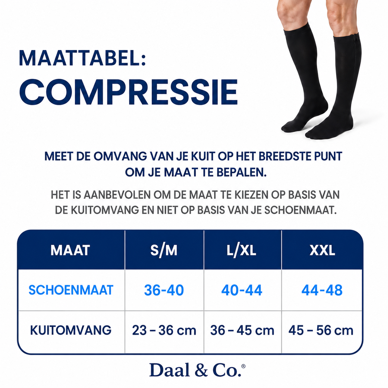 Compressiekousen met rits | Daal & Co