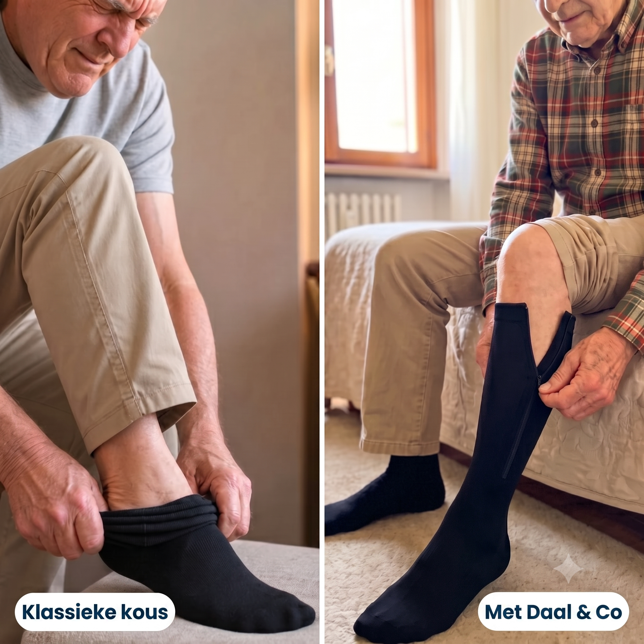 Compressiekousen met rits | Daal & Co