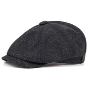 Herringbone Wollen Pet - Koolzwart