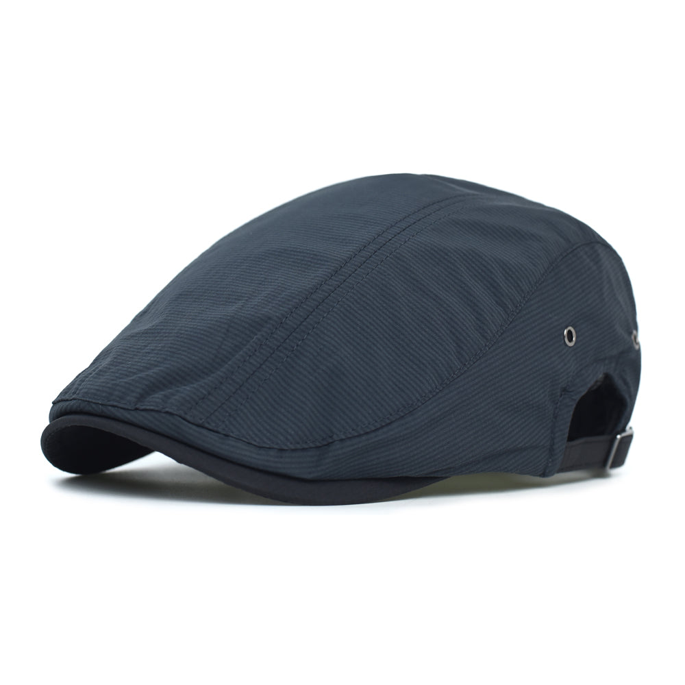 Krijtstreep Katoenen Pet - Marineblauw