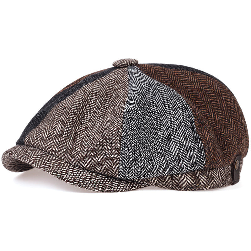 Herringbone Wollen Pet - Brons