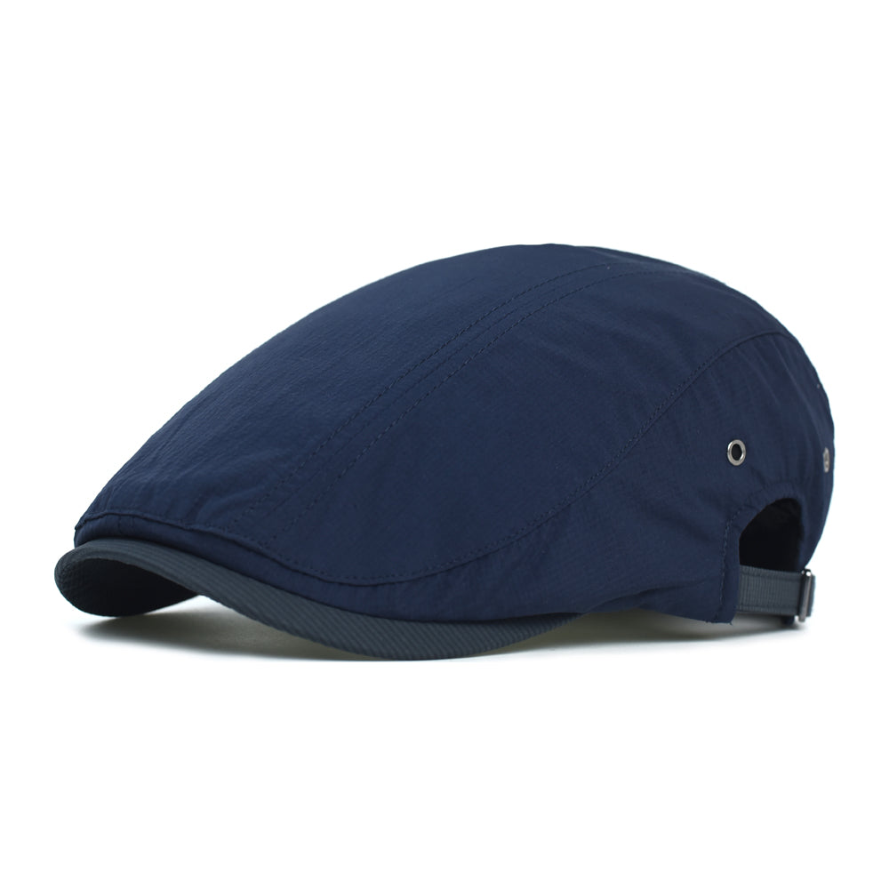 Krijtstreep Katoenen Pet - Denimblauw