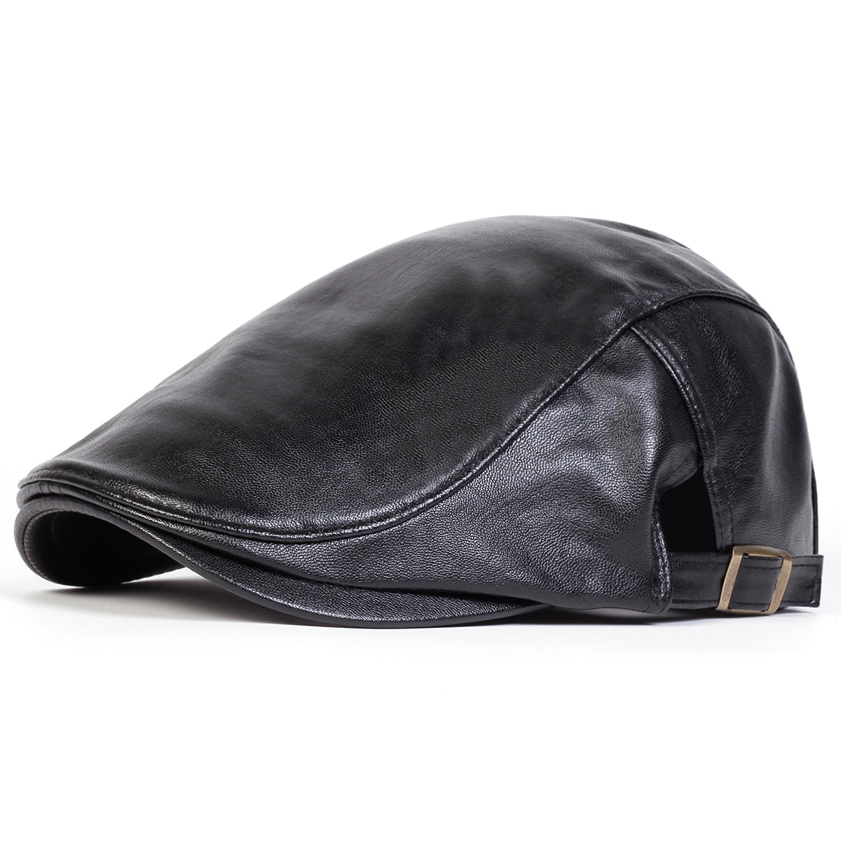 Leren Chauffeurspet - Koolzwart